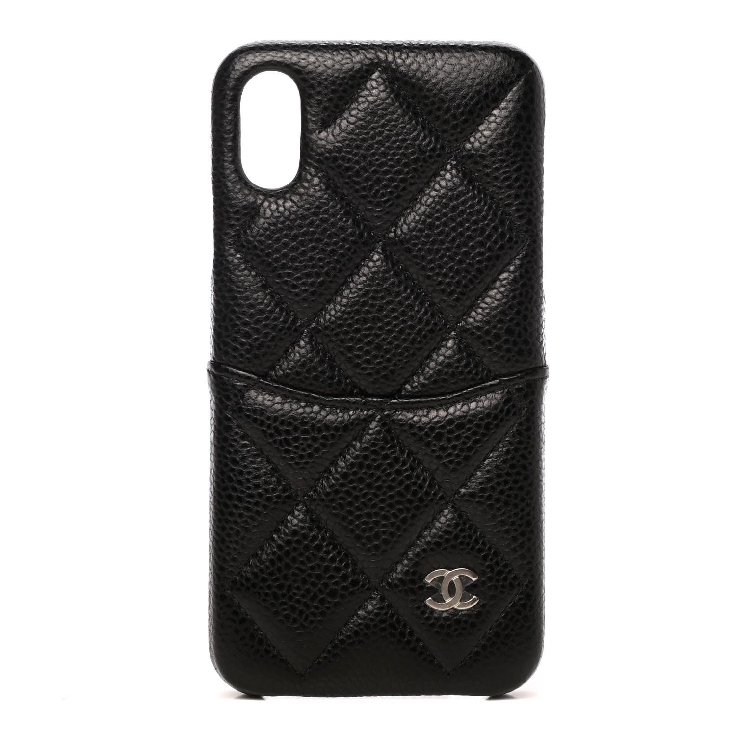 Chanel Caviar Quilted iPhone X Coco Tech Case Black 1 of 5