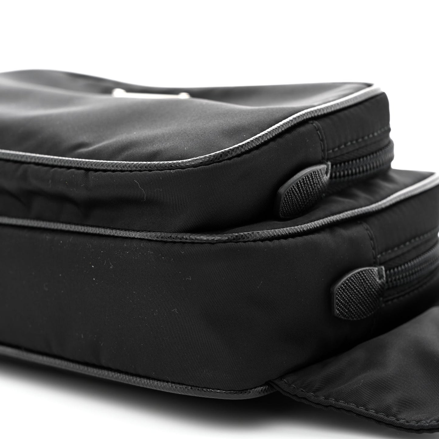 Re-Nylon Saffiano Belt Bag L Black