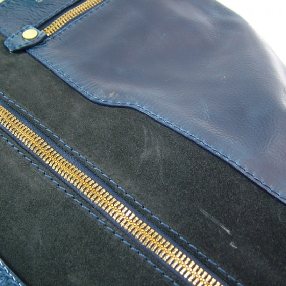 Patent Suede Monna /L Tote Blue