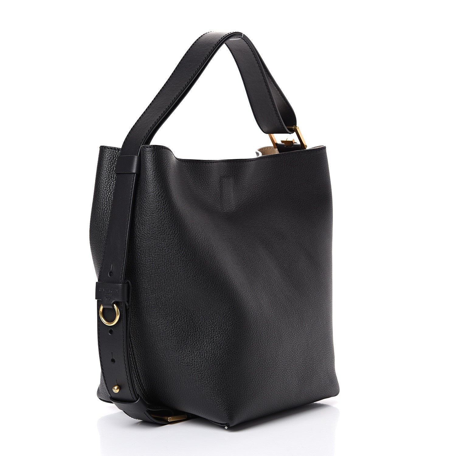 Givenchy Grained Calfskin GV Bucket Bag Black 2 of 9