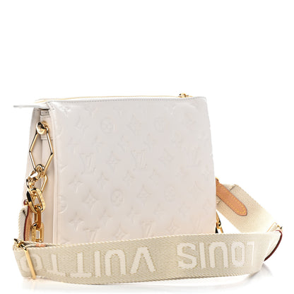 Louis Vuitton Lambskin Embossed Monogram Coussin PM Beige Cream 2 of 7
