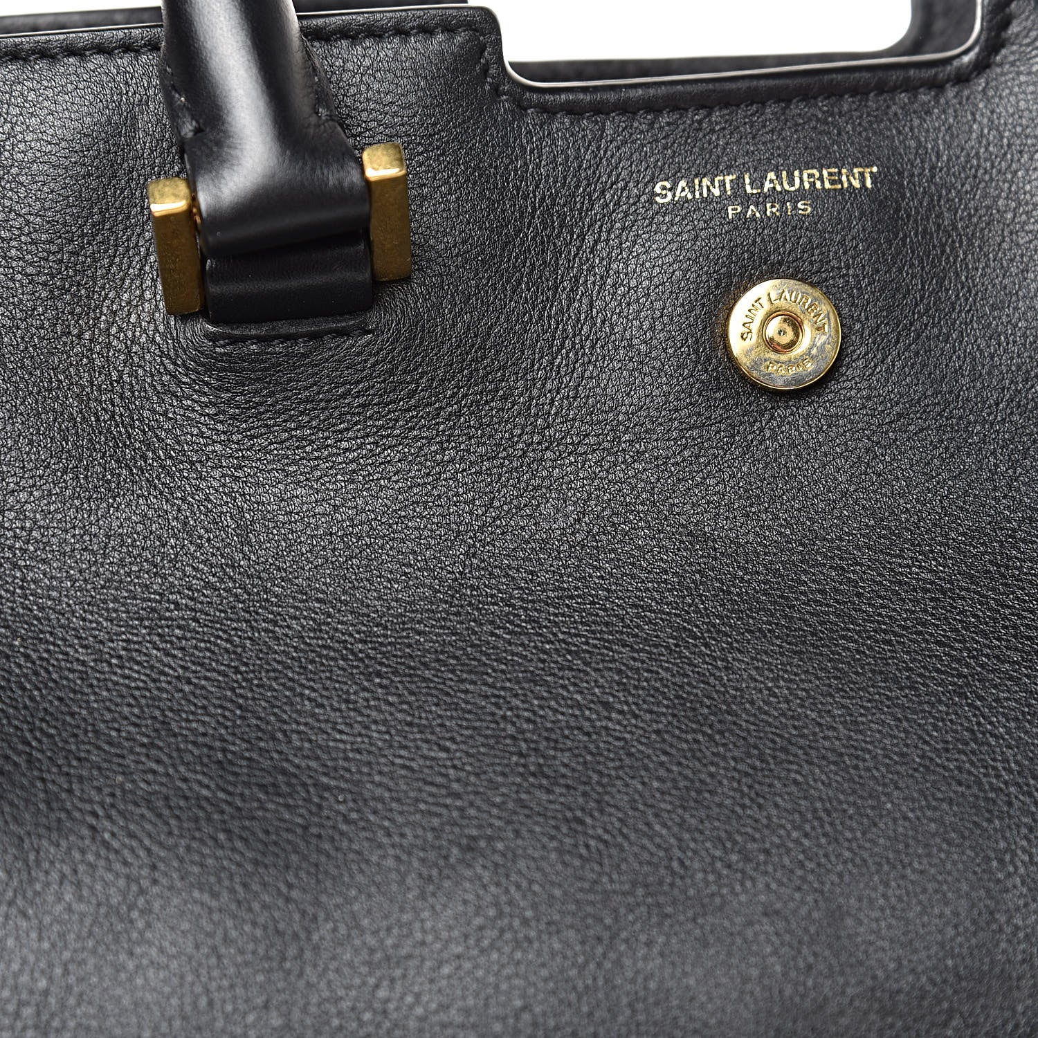Saint Laurent Calfskin Small Monogram Cabas Black 12 of 24
