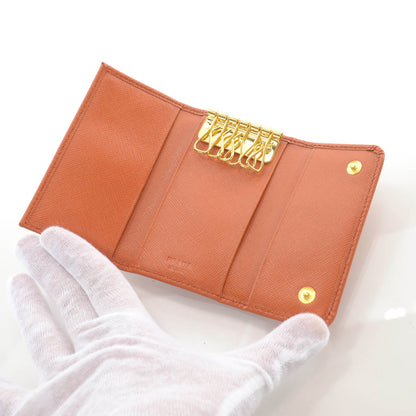 Prada Saffiano Metal 6 Key Holder Rame 5 of 8