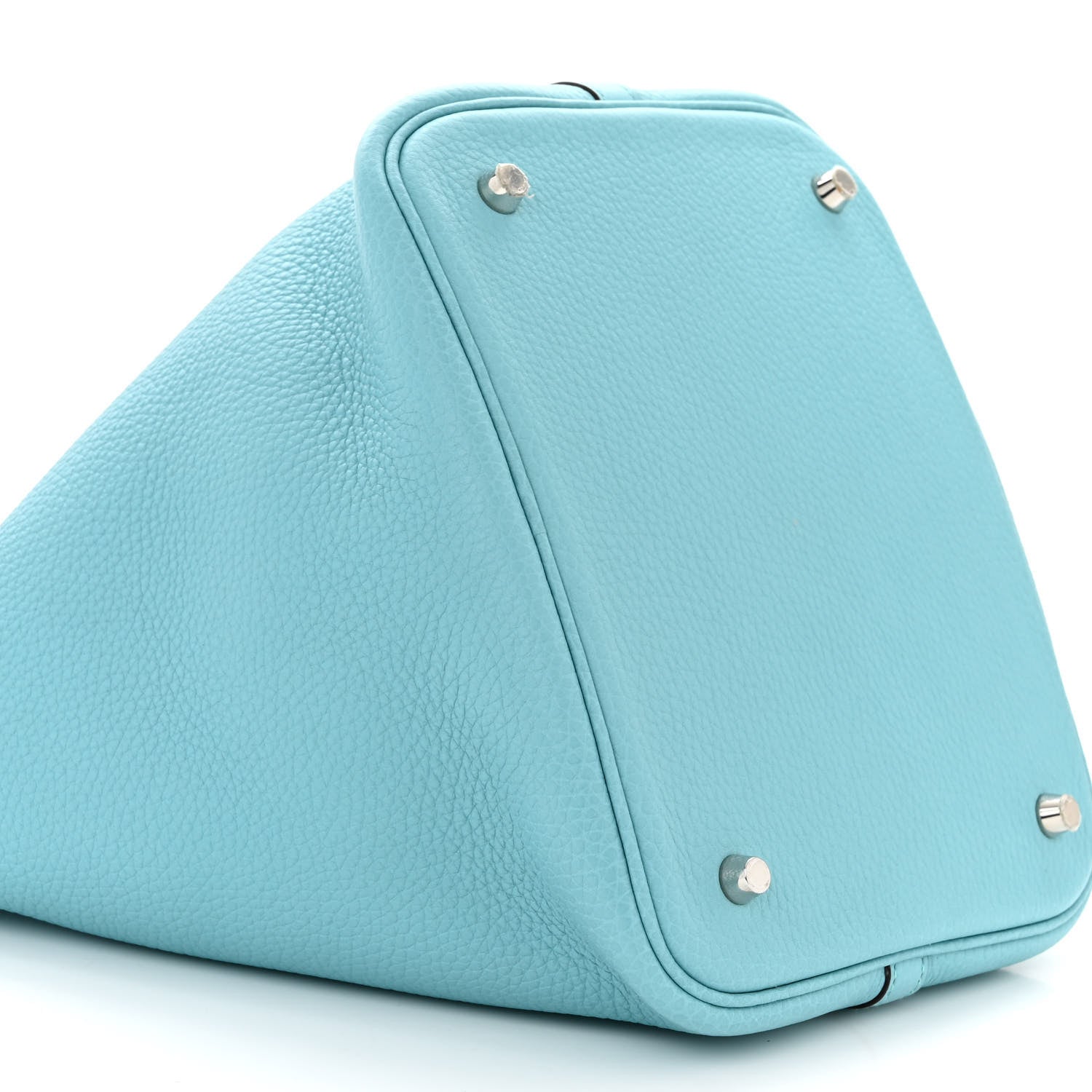 Hermes Taurillon Clemence Picotin Lock 22 MM Bleu Atoll 9 of 11