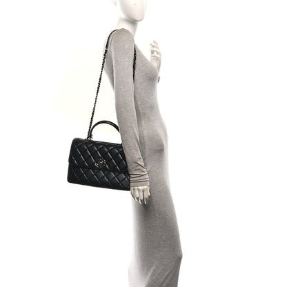 Chanel Lambskin Quilted Medium Trendy CC Flap Dual Handle Bag Black 2 of 10
