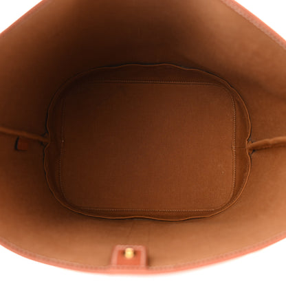 Celine Triomphe Canvas Calfskin Medium Bucket Bag Tan 5 of 11