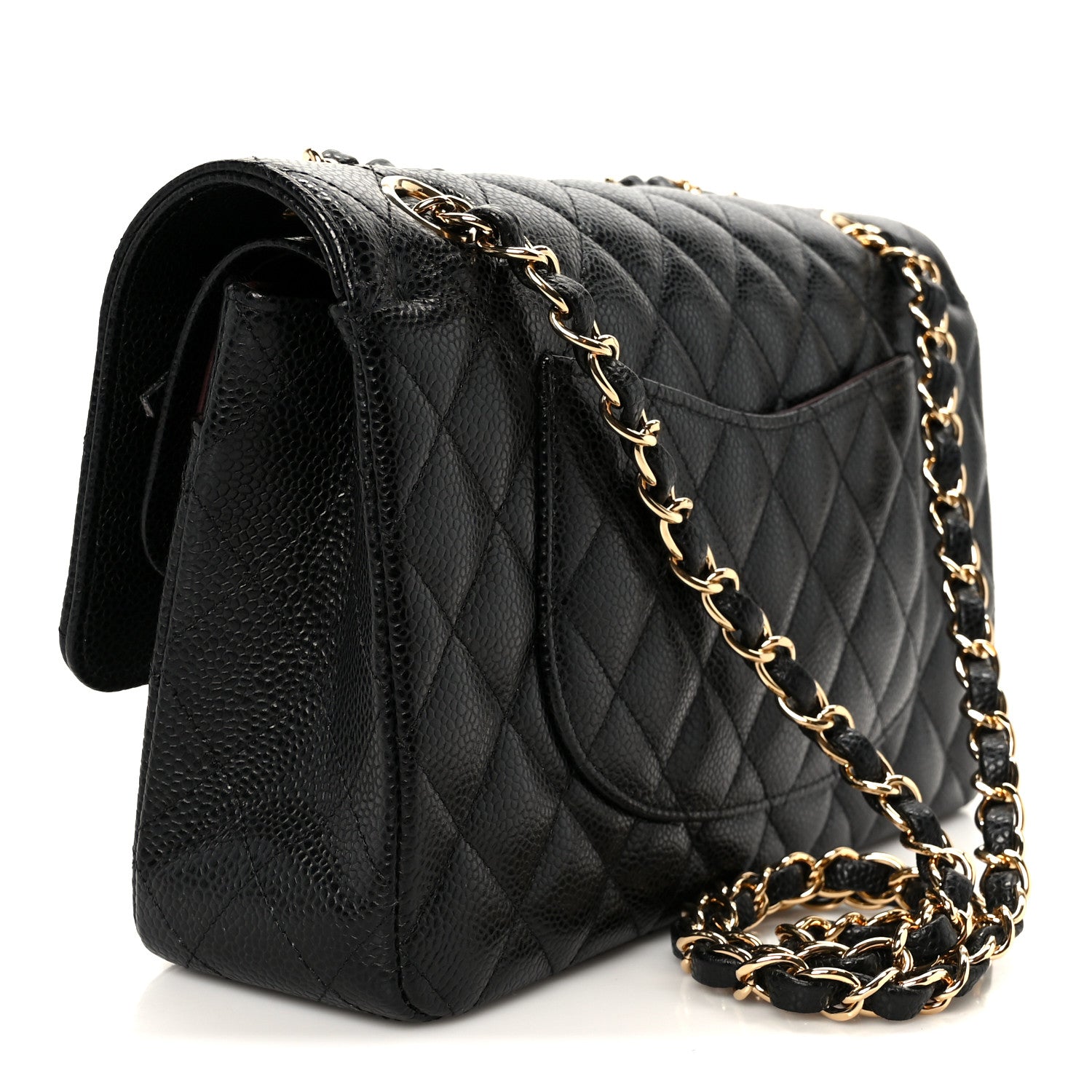 Chanel Caviar Quilted Medium Double Flap Black 3 of 12