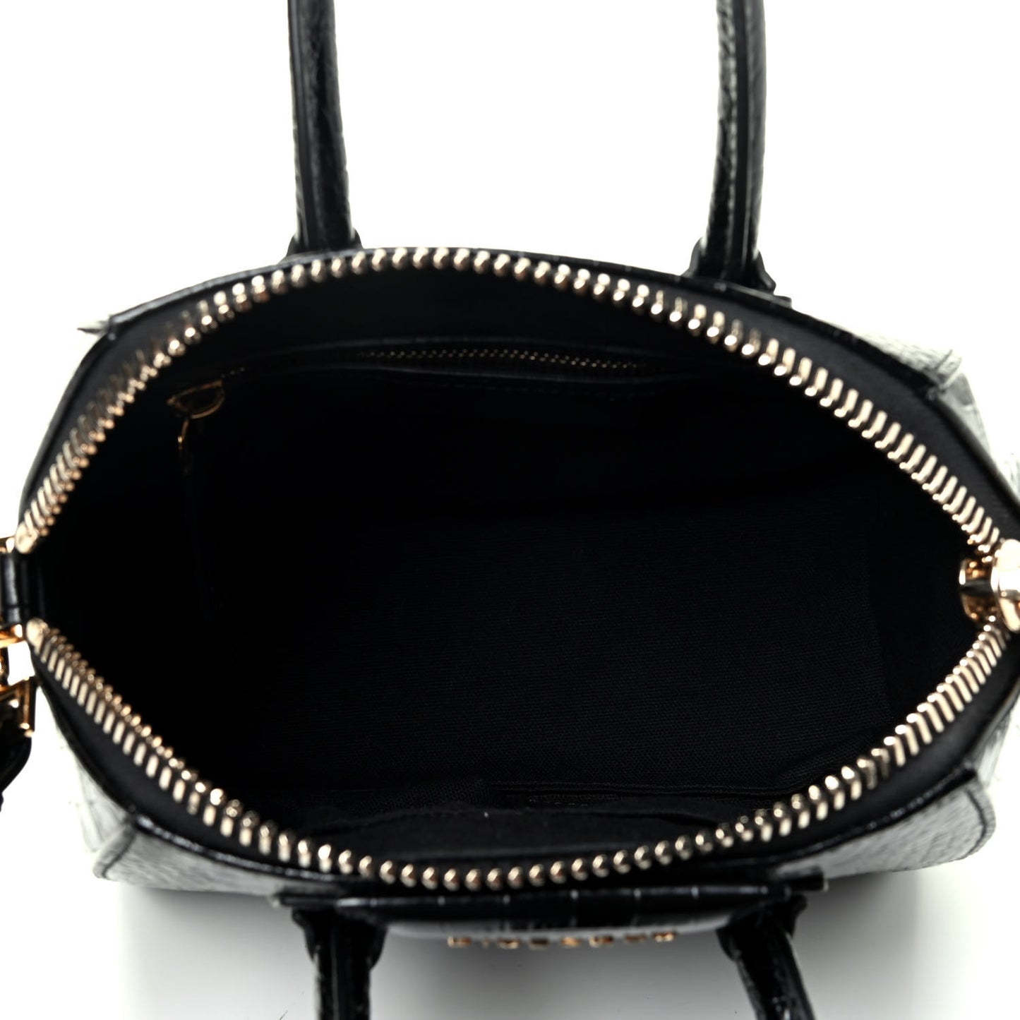 Calfskin Crocodile Embossed Mini Antigona Black