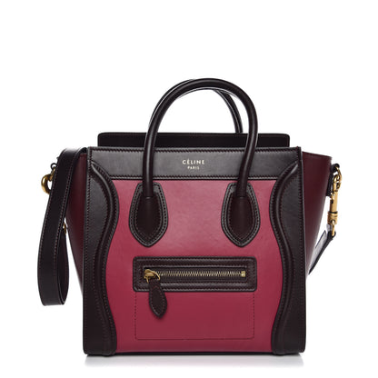 Celine Satin Calfskin Nano Tri-Color Luggage Orchid 1 of 8