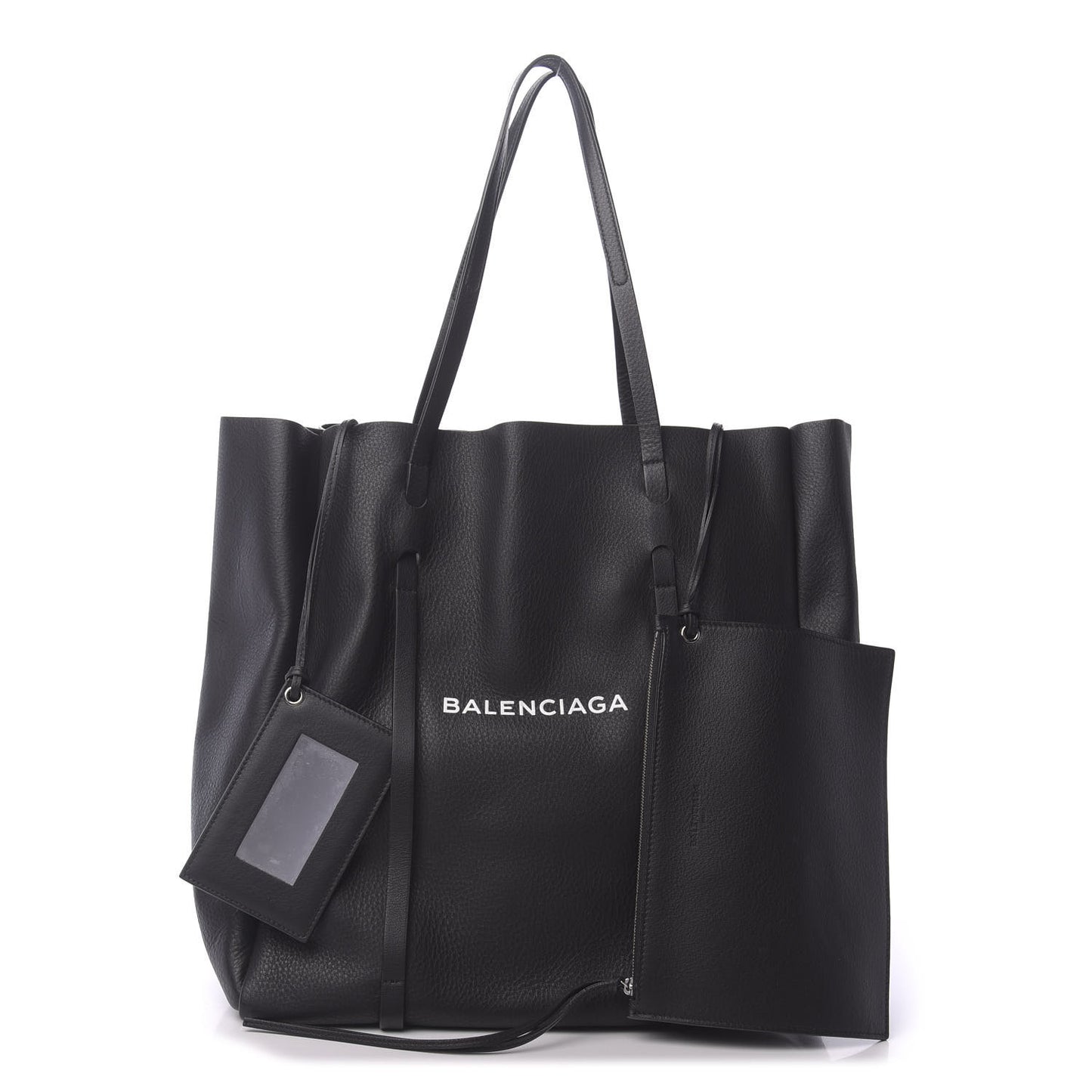 Pebbled Calfskin Medium Everyday Tote Black
