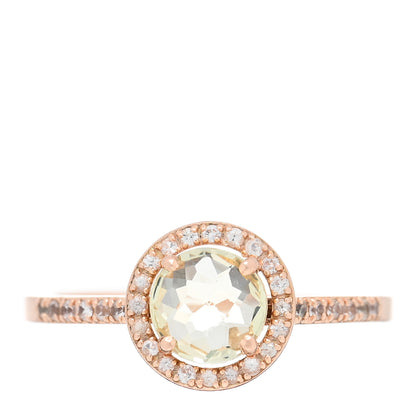 Suzanne Kalan 14K Rose Gold Citrine White Sapphire Cocktail Ring 54 7 1 of 4
