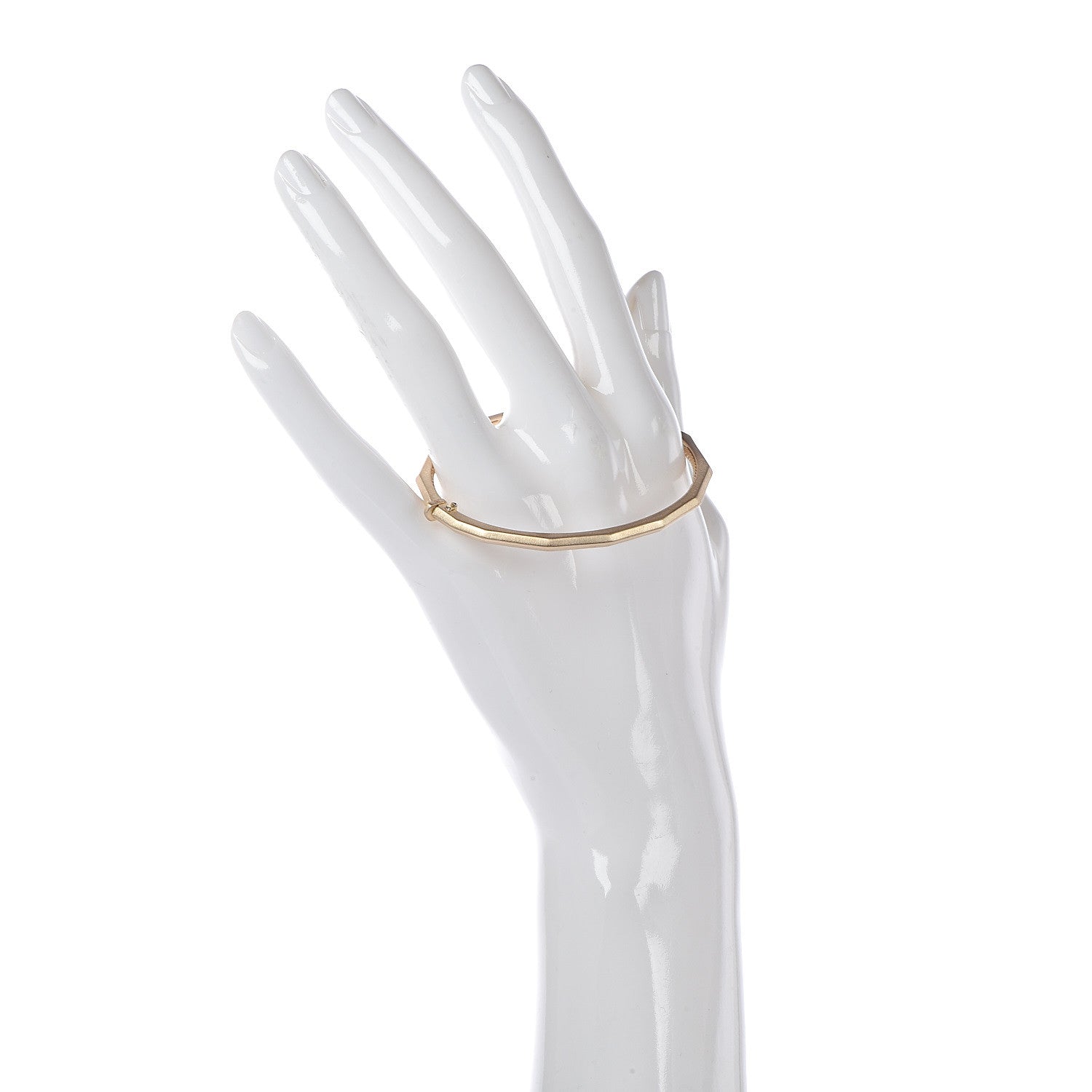 David Yurman 18K Yellow Gold 3mm Single Row Stax Faceted Bangle Bracelet 2 of 4