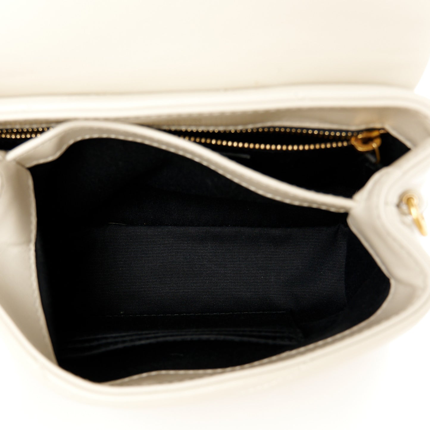 Calfskin Y Quilted Monogram Toy Loulou Crossbody Bag Crema Soft