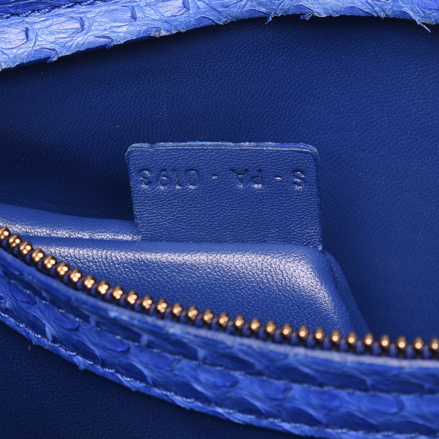 Celine Python Medium Phantom Luggage Blue 7 of 8