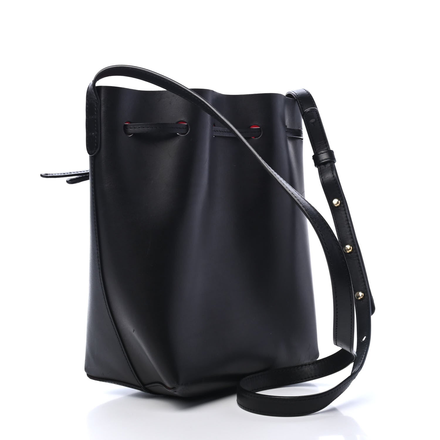 Mansur Gavriel Calfskin Mini Bucket Bag Black Flamma 2 of 5