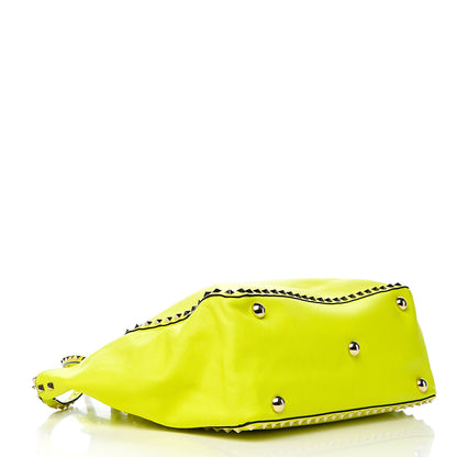 Valentino Garavani Vitello Medium Rockstud Tote Yellow Fluo 4 of 16