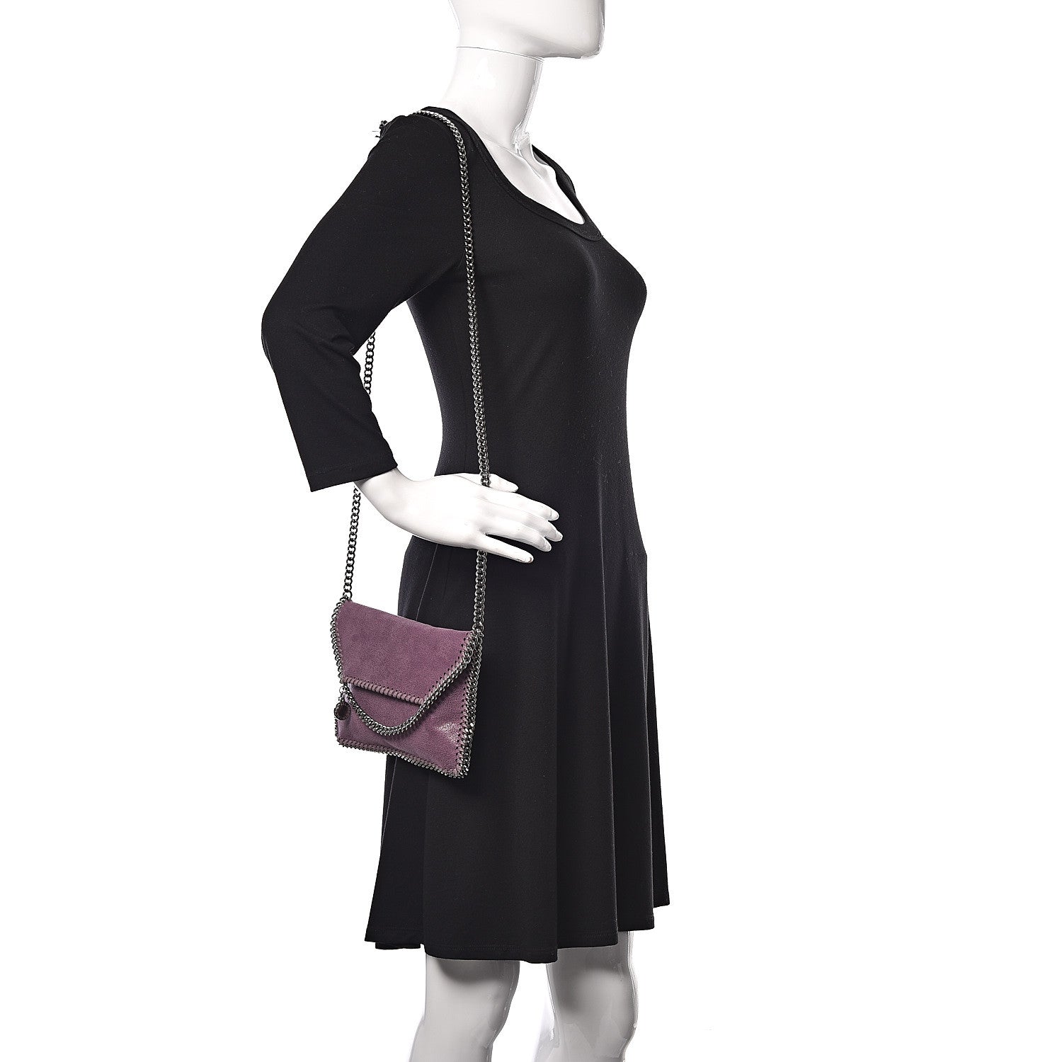 Stella McCartney Shaggy Deer Falabella Mini Crossbody Bag Purple 2 of 9