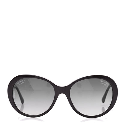 Chanel Round Acetate Bijoux Exclusive Sunglasses 5290B Black 2 of 9