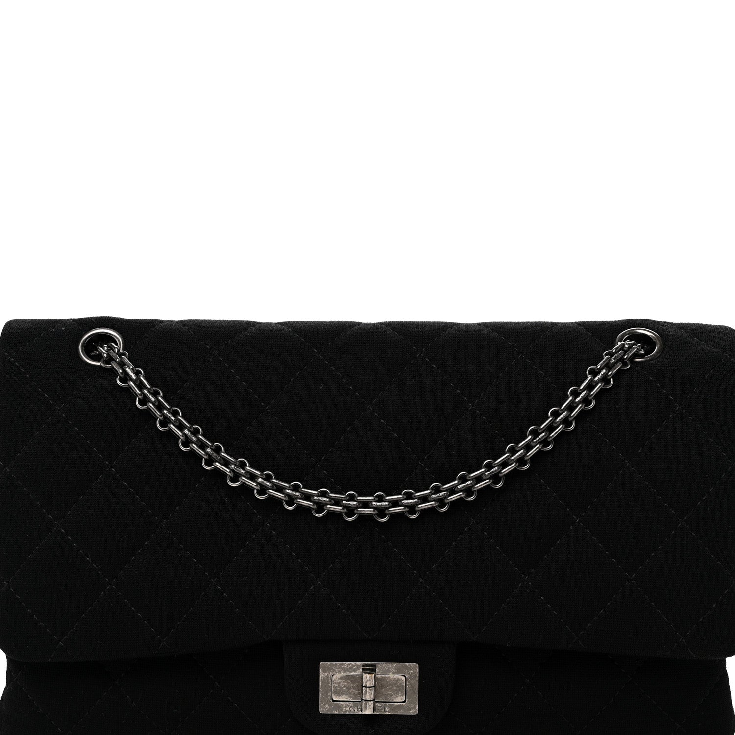 Chanel Jersey Quilted 2.55 Reissue 227 Double Flap Black 8 of 11