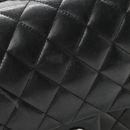 Chanel Lambskin Quilted Medium Double Flap Black 21 of 26