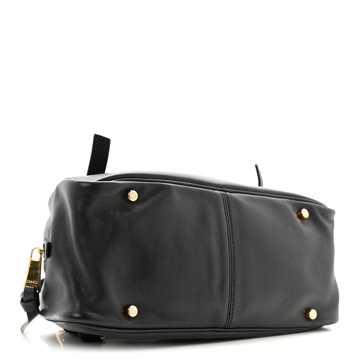 Lambskin Tag Bowling Bag Black
