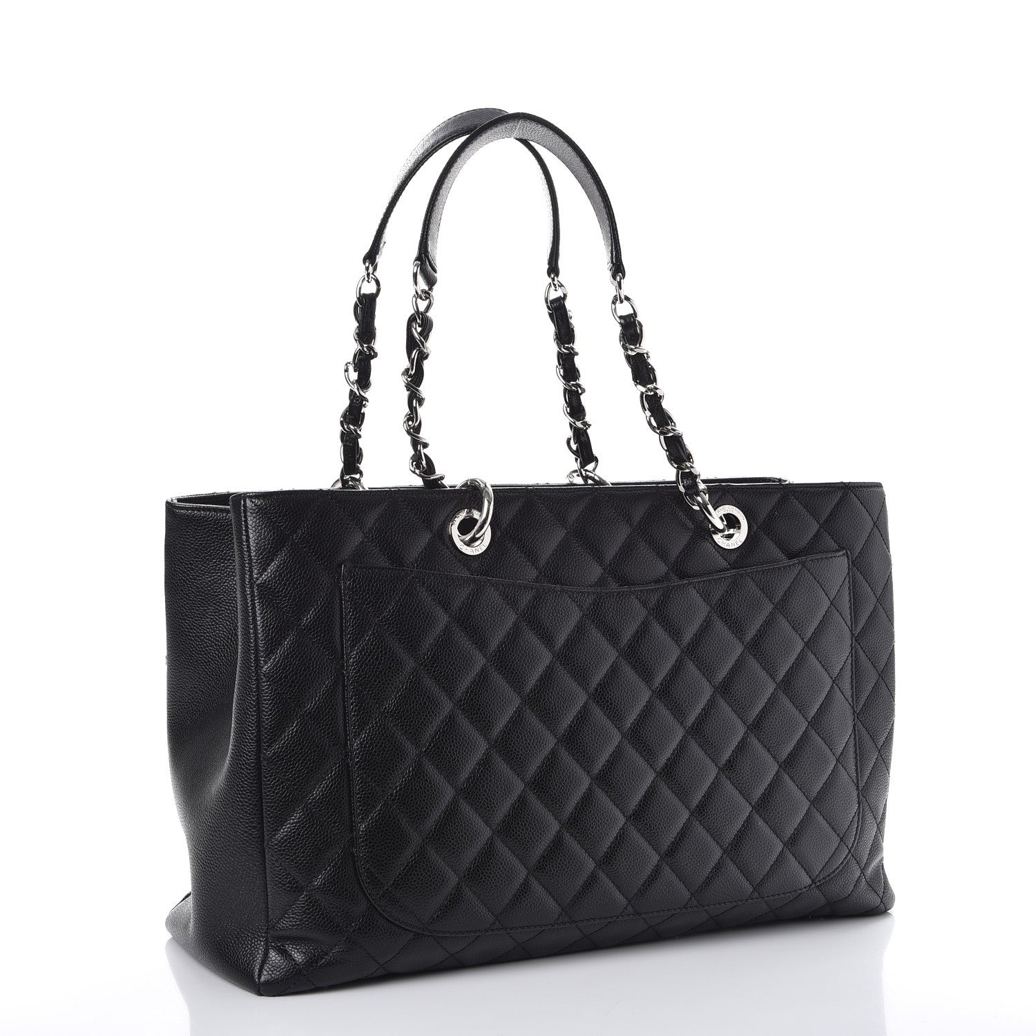 Chanel Caviar Quilted XL Grand Shopping Tote GST Black 3 of 9