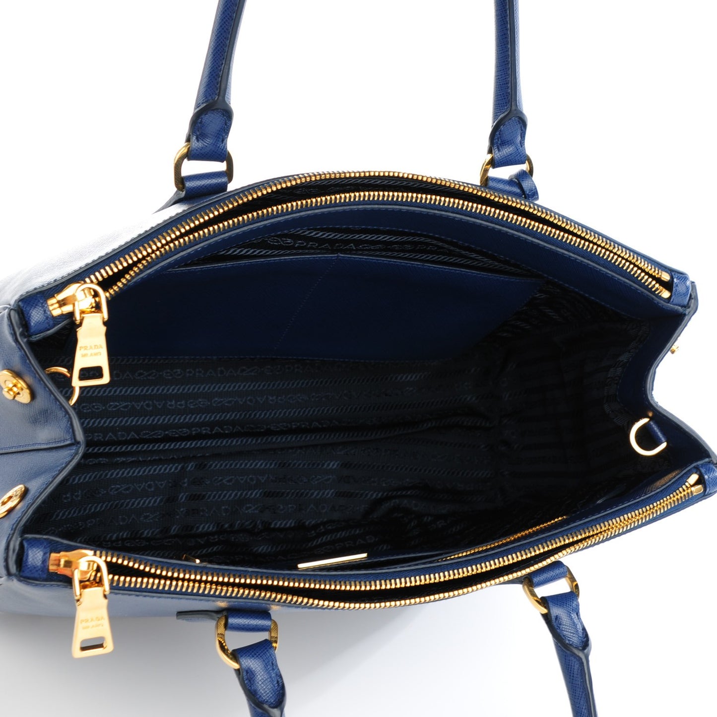 Saffiano Medium Galleria Double Zip Tote Bluette