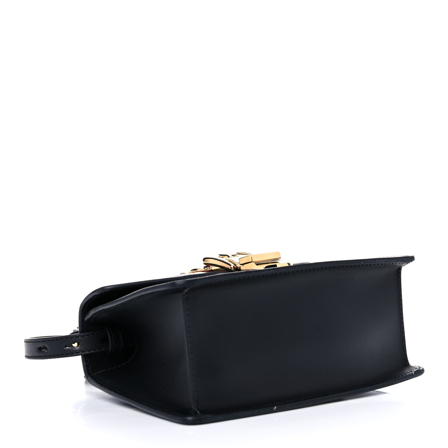 Calfskin Mini Sylvie Top Handle Bag Black