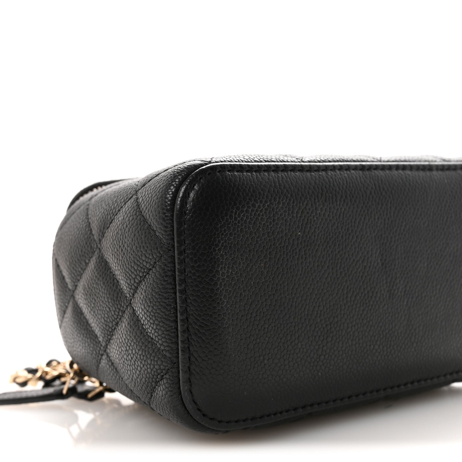 Chanel Caviar Quilted Small Tiny CC Vanity Case With Chain Black 9 of 10