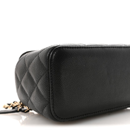Chanel Caviar Quilted Small Tiny CC Vanity Case With Chain Black 9 of 10