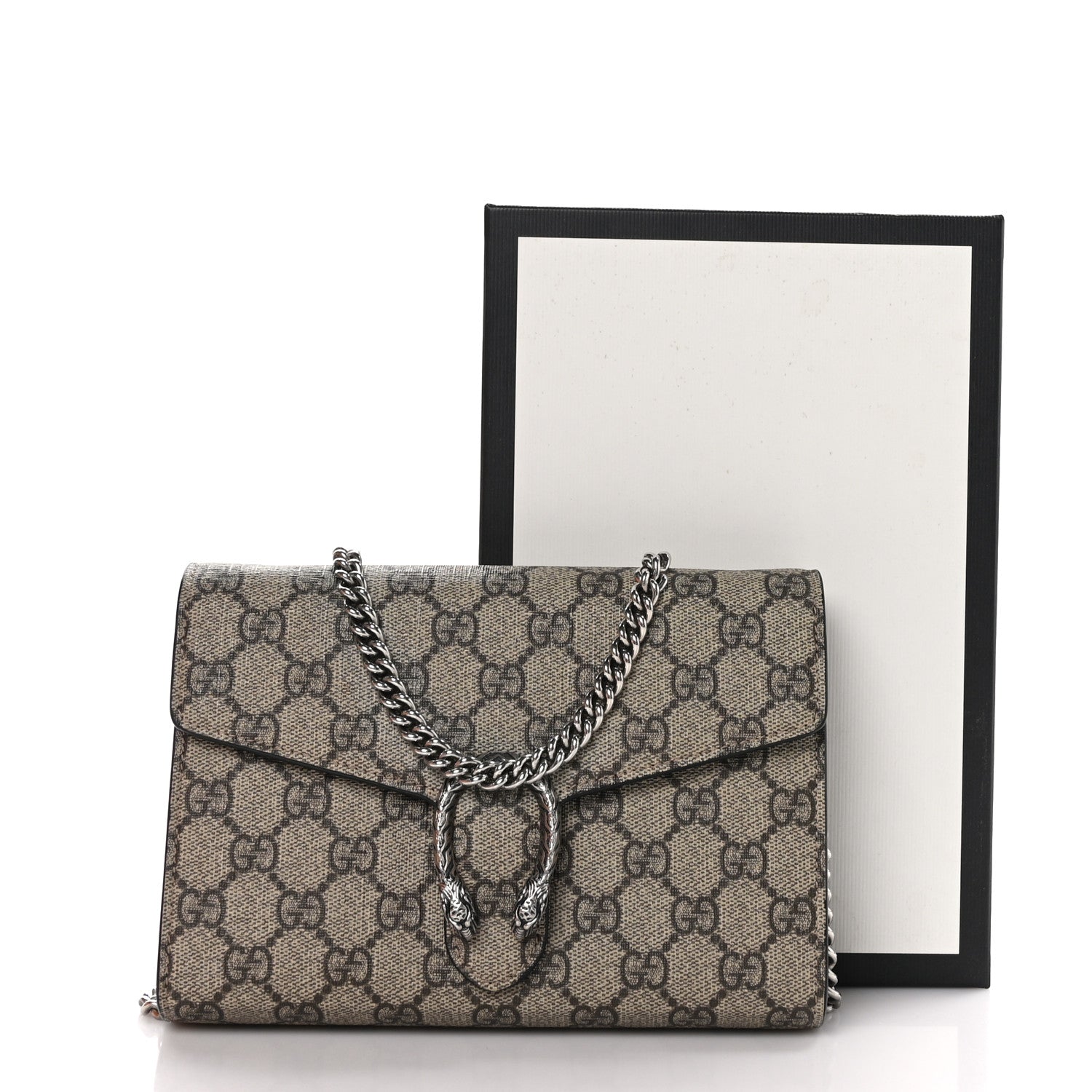 Gucci GG Supreme Monogram Mini Dionysus Chain Wallet Black 12 of 12