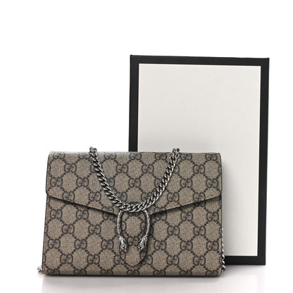 Gucci GG Supreme Monogram Mini Dionysus Chain Wallet Black 12 of 12