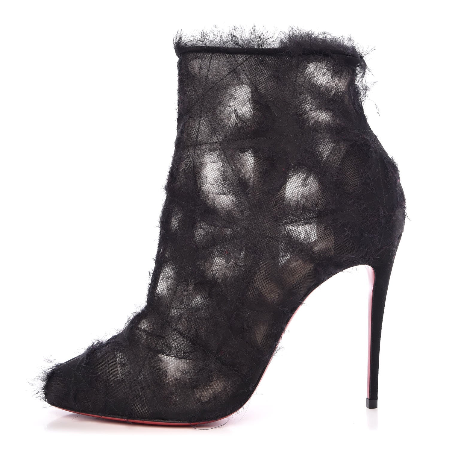 Christian Louboutin Organza Toubootfrou 100 Ankle Booties 38.5 Black 1 of 8