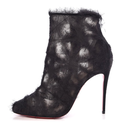 Christian Louboutin Organza Toubootfrou 100 Ankle Booties 38.5 Black 1 of 8