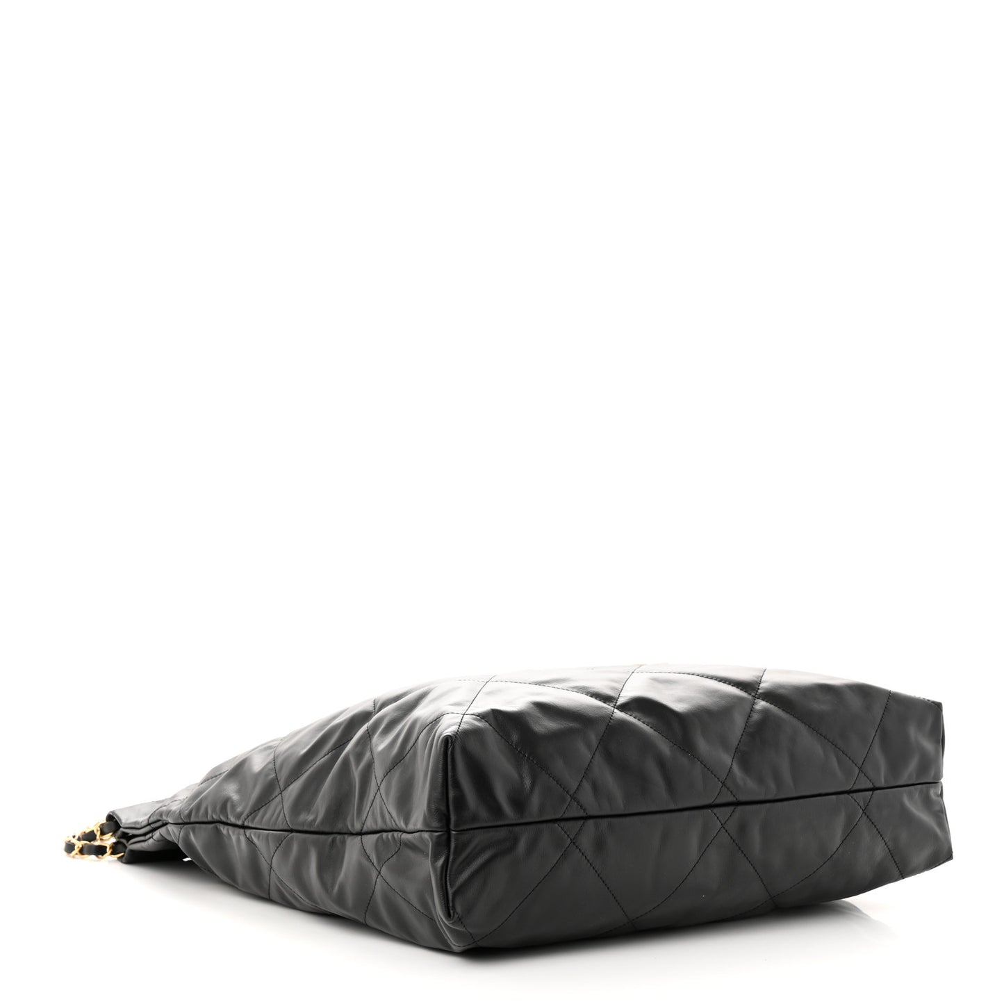 Calfskin Quilted Large Chanel 22 Black