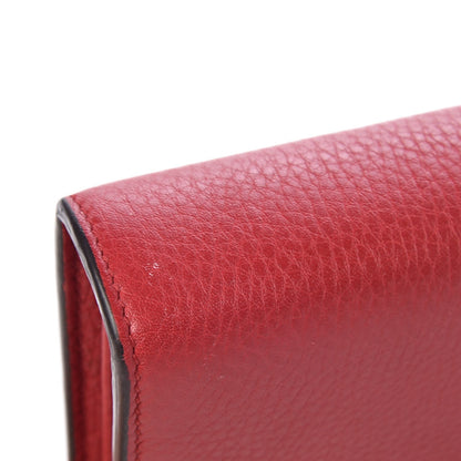 Gucci Calfskin GG Marmont Chain Wallet Vulcanic Red 8 of 12