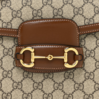 Gucci GG Supreme Monogram Horsebit 1955 Shoulder Bag Beige Brown Sugar 7 of 10
