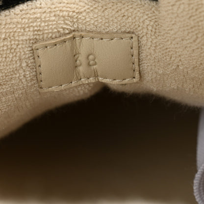 Gucci Lame Canvas Nubuck Crystal GG Monogram Womens Screener 50mm Sneakers 38 Beige Blue Orange 8 of 9