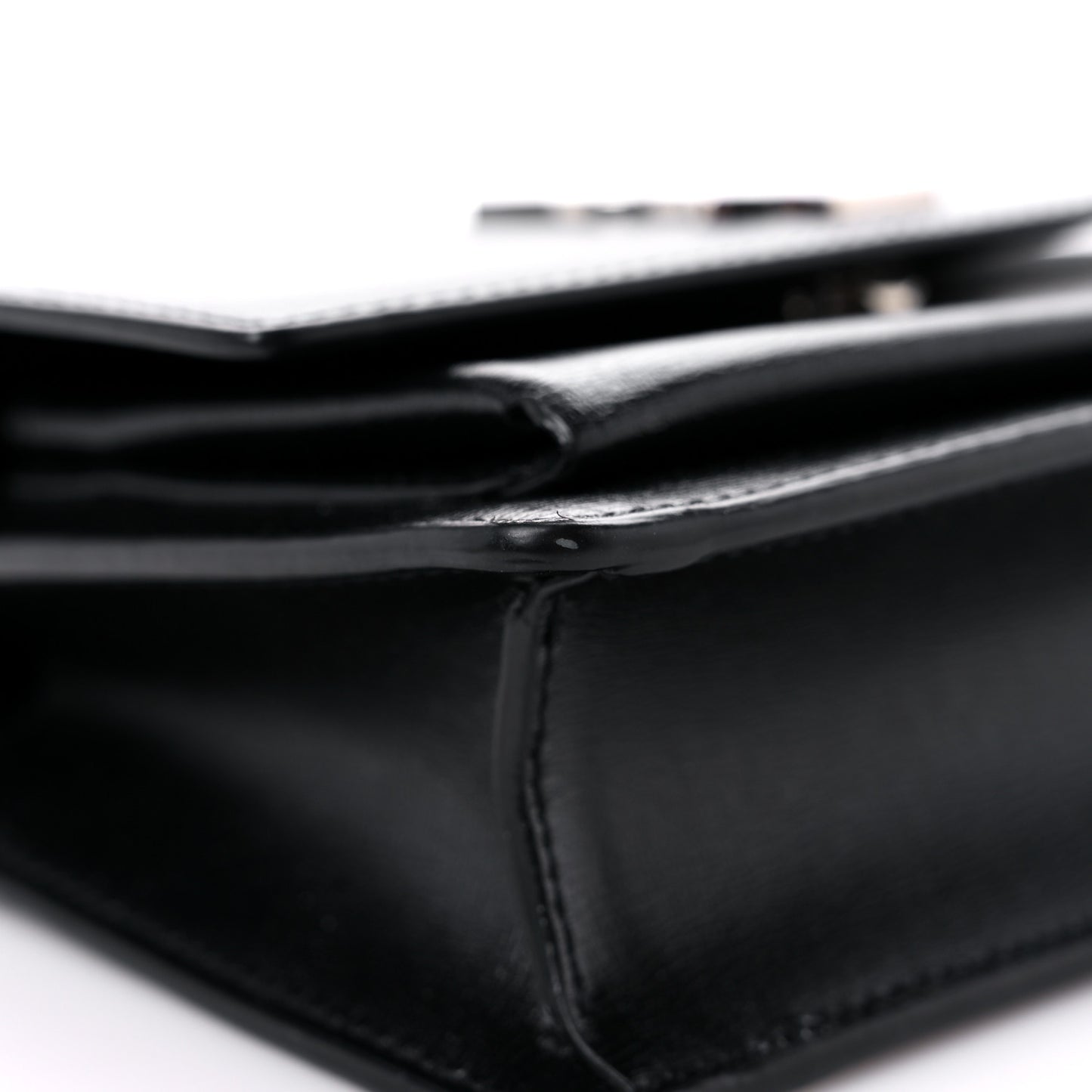 Calfskin Monogram Sunset Chain Wallet Black