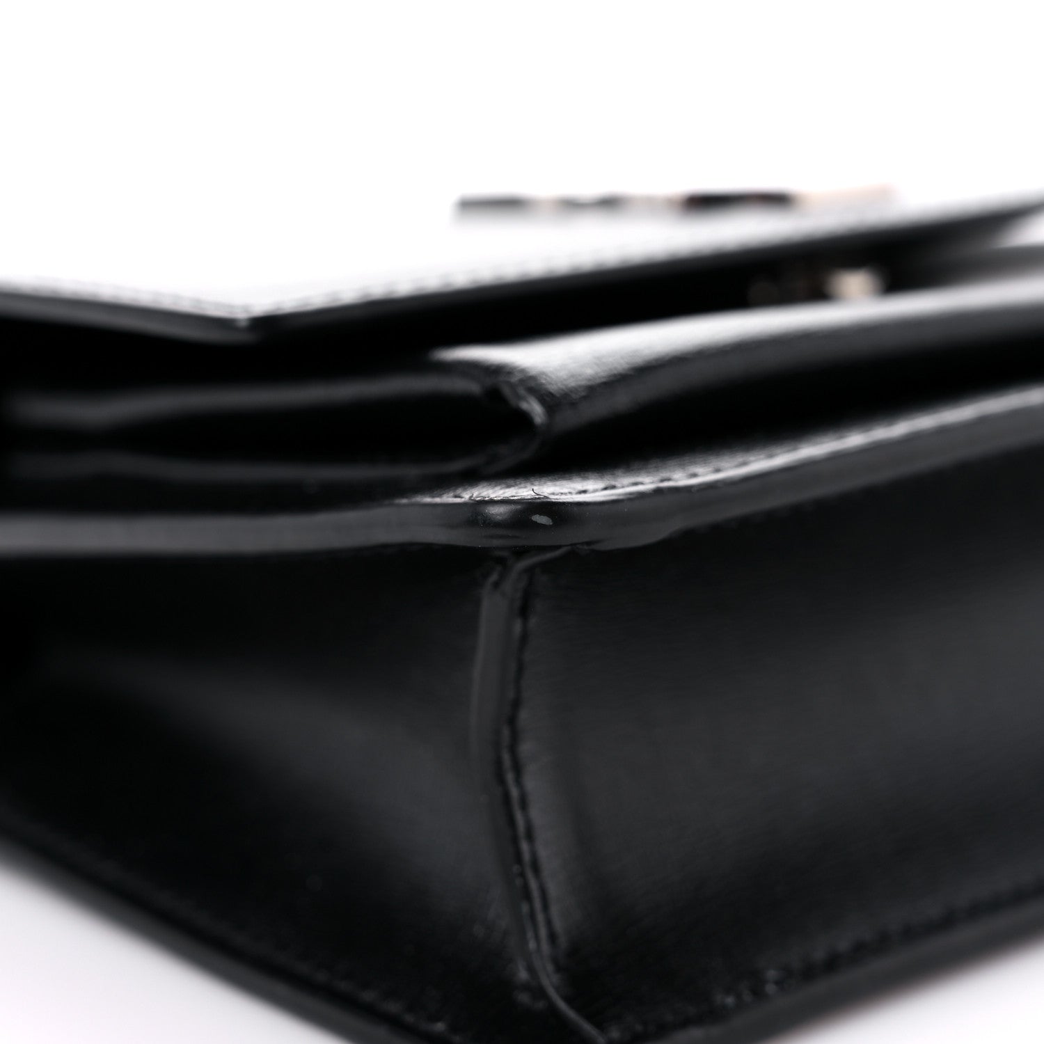 Saint Laurent Calfskin Monogram Sunset Chain Wallet Black 8 of 14