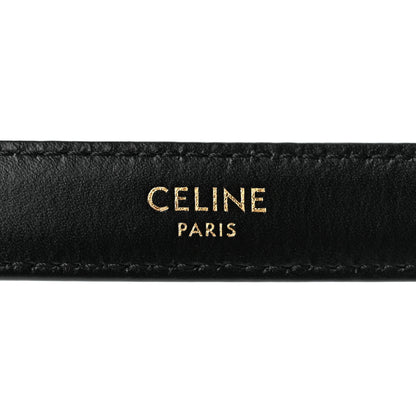 Celine Box Calfskin Small 18mm Triomphe Belt 75 30 Black 3 of 6