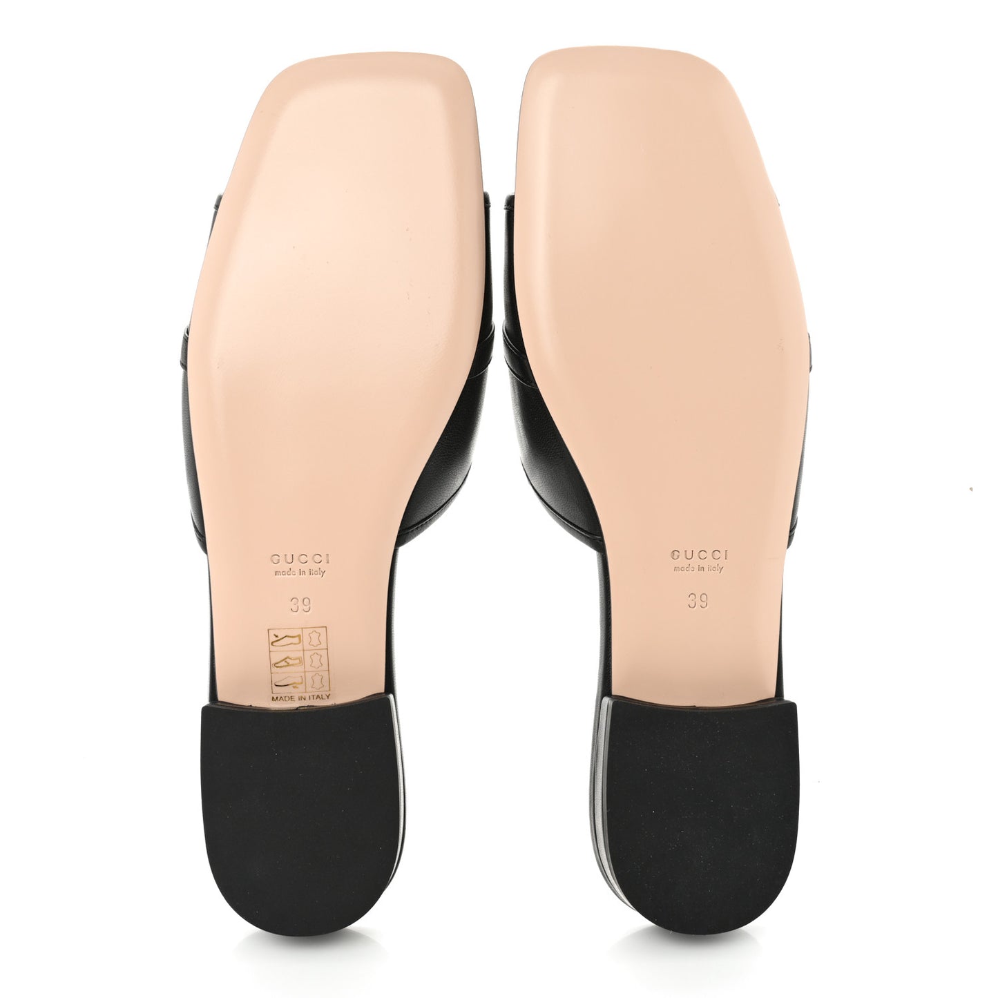 Nappa Horsebit Flat Slide Sandals 39 Black