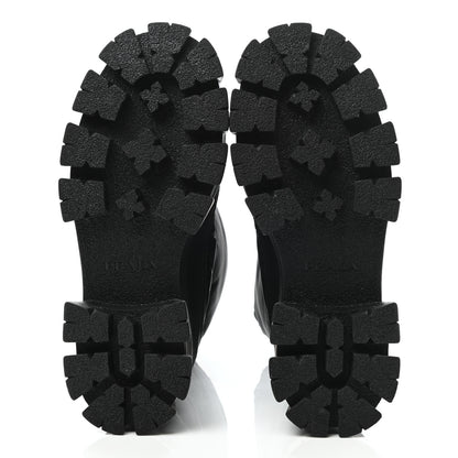 Prada Re-Nylon Gabardine Rubber Triangle Logo Padded Monolith Drawcord 55mm Snow Boots 38.5 Black 5 of 7