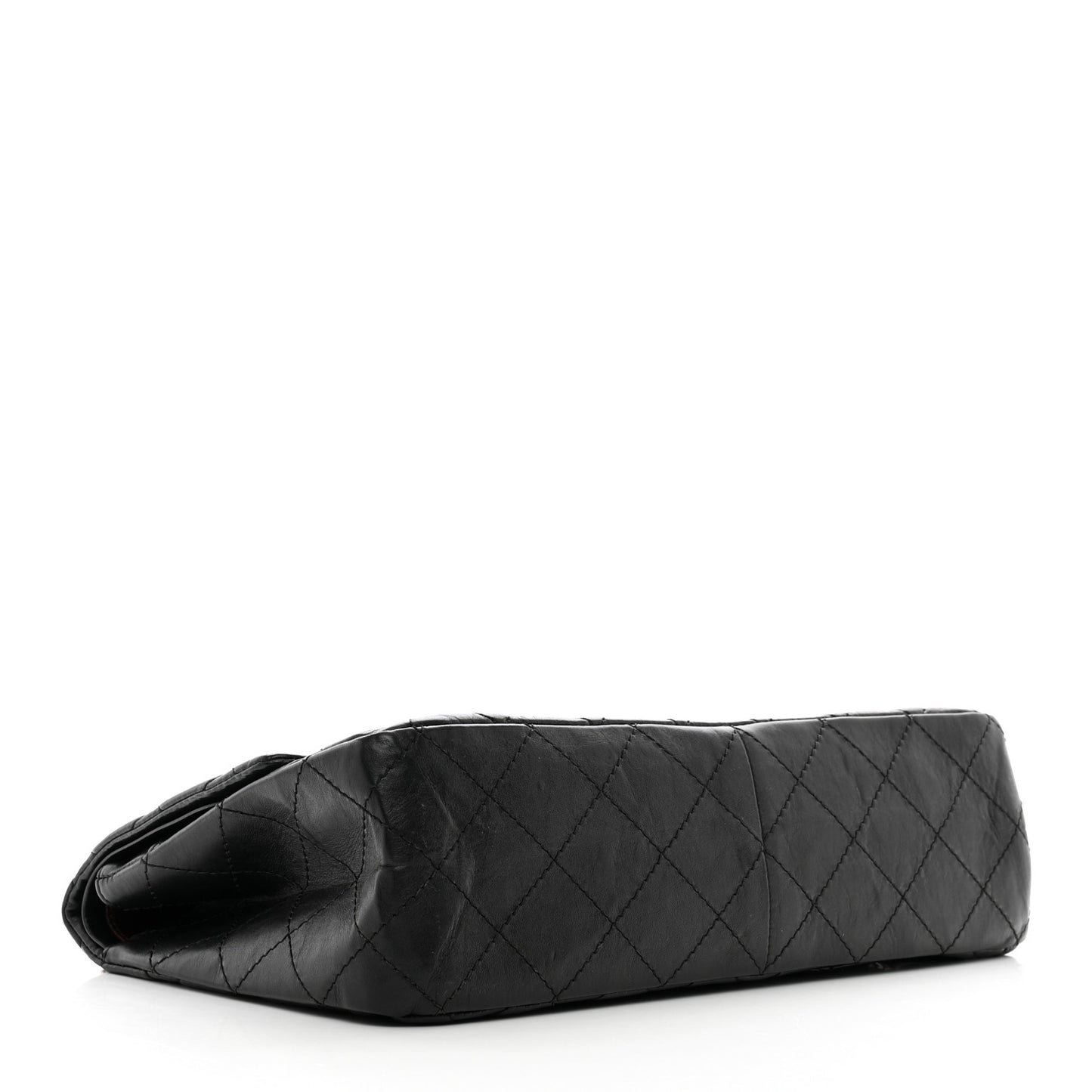 Aged Calfskin Quilted 2.55 Reissue 227 Flap Black