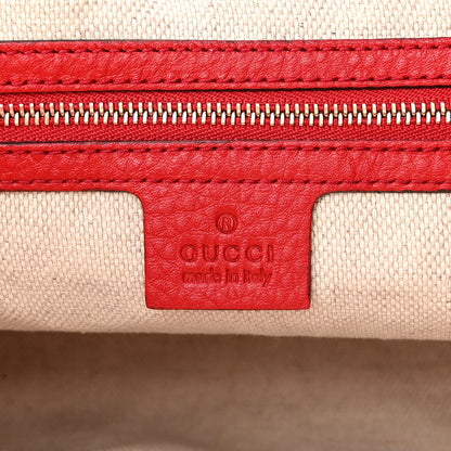 Gucci Pebbled Calfskin Medium Soho Chain Shoulder Bag Tabasco Red 6 of 11