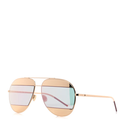 Christian Dior Split 1 Aviator Sunglasses Gold 1 of 6