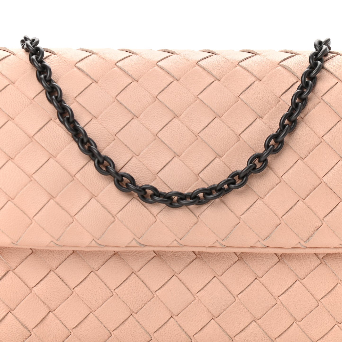 Nappa Intrecciato Mini Chain Messenger Flamingo