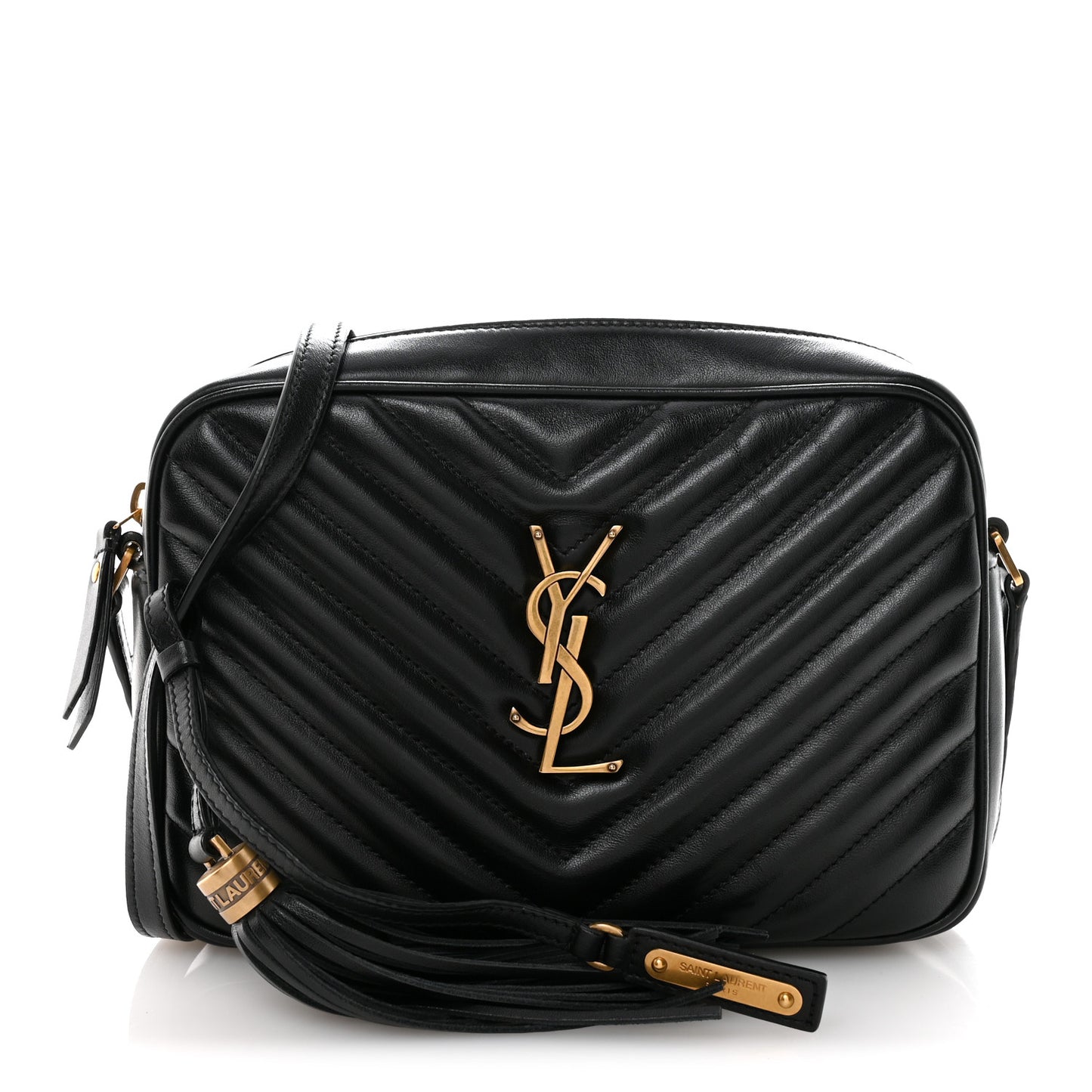 Calfskin Matelasse Monogram Lou Camera Bag Black