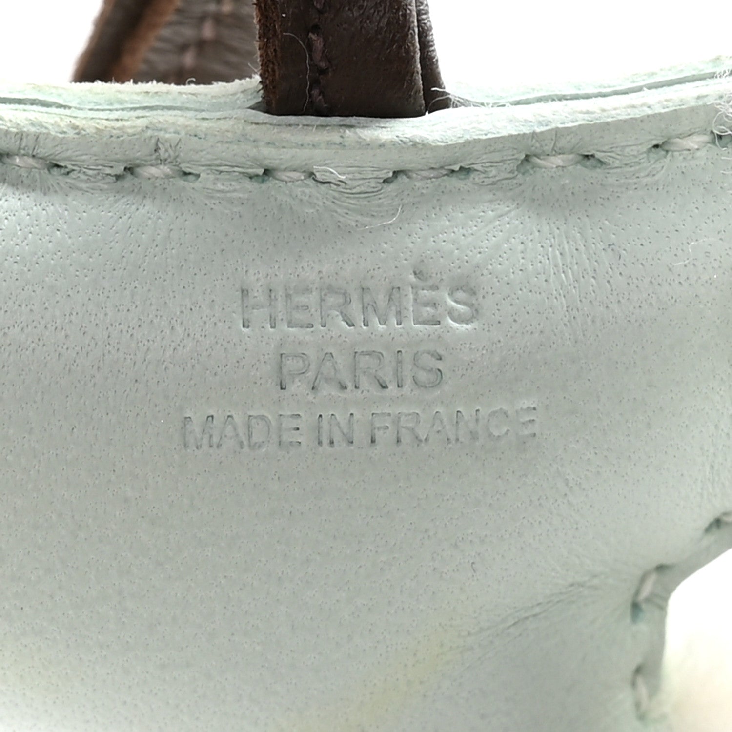Hermes Milo Lambskin Shearling Budy Charm Vert Peppermint Chocolate 3 of 4