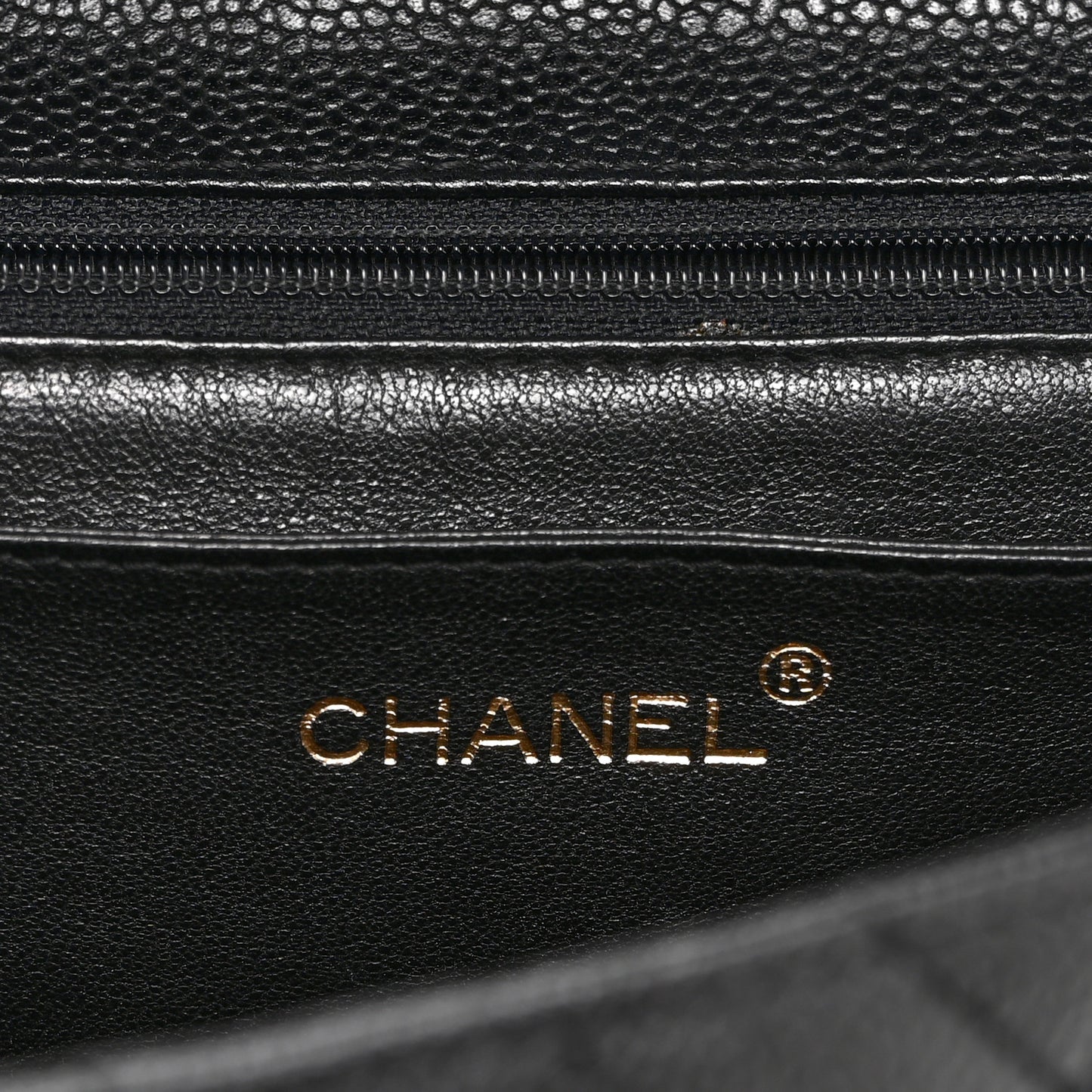 Caviar Quilted Jumbo Kelly Flap Black
